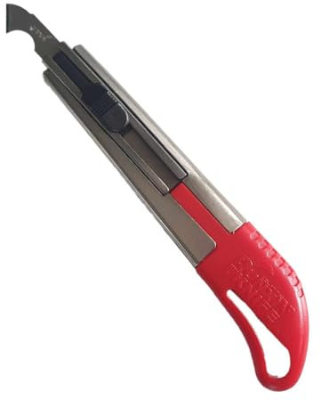 Taglierino ad Uncino con Ricambio Lame, Set da 2 Lame, Dimensioni 16,5 x 2,6 cm, Acciaio e Ferro