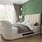 Flair Furnishings - Ottoman Bed, Double Side Lift TV Bed, Cream Double Bed with Storage Underneath, Luxurious Boucle, Elegant and Refined