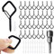 Scettar Screw in Hooks - 30 Pcs Q Hanger Hooks for Outdoor String Lights with Expansion Tubes and Wing Nut Driver