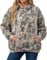 ACCPUR Damen-Kapuzenpullover, Fleece, Camouflage, Ahornblatt-Design, lässig, langärmelig, Herbst-Pullover mit Taschen, Dunkelgrün, S