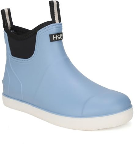 Yenxapei Gummistiefel Herren, Anti-Rutsch und Wasserdicht Kurz Halbhoch Stiefeletten Chelsea-Stiefel,Bequem Atmungsaktiv Mode Regenschuhe Arbeitsstiefel