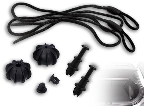 Lhbwhiz 2 Stück Auto Halteband Hutablage,Heckablage Strap Halterung,Kofferraumabdeckung Haltebänder,Den Kofferraum Band Halterung,Kompatibel mit VW auto,Kompatibel mit Audi auto(Schwarz,45 m)