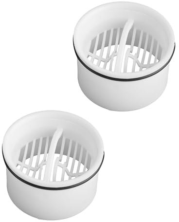 2 Set Haarsieb & Tauchrohr für Dusche, Kompatibel mit Viega Tempoplex Ablaufgarnitur 6960, 6961, 6962, 6963, Ersatz Haarfänger, Haarfilter und Siebeinsatz für Duschablauf Siphon