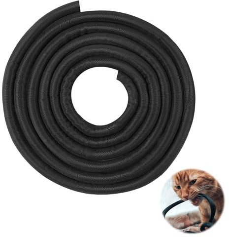 Gaine de Protection de Câbles pour Animaux Domestiques, Manchon de Gestion des Câbles Tressé Extensible, 3 Mètres -12,7mm Gaines de Câbles, Protection du Cache Câbles Bureau, Noir