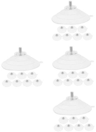 Zerodeko 4sets Glass Spacer Table Mounting Suction Cups Heavy Duty Sucker Pads Threaded Screws for Window Shower 8pcs*4