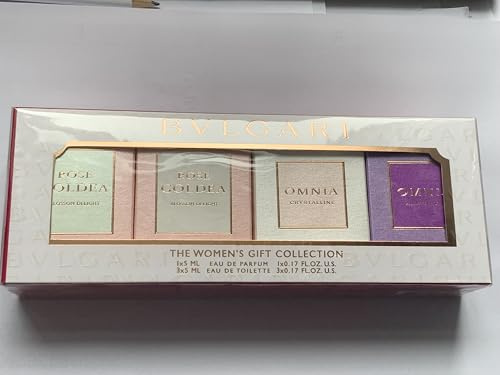 Bulgari Coffret Coffret Eau de toilette Rose Goldea Blossom Delight + & Edt + Omnia Crystalline Edt + Omni Amethyste Edt – 4 x 5 ml