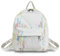 AfitLulu Klein Rucksack Damen Leichte Mode Backpack mit 2 Reißverschlusstaschen, Beiläufiger kleiner Tagesrucksack Niedlich Schulrucksack Handtasche mit Verstellbarem Gurt (Weiß)