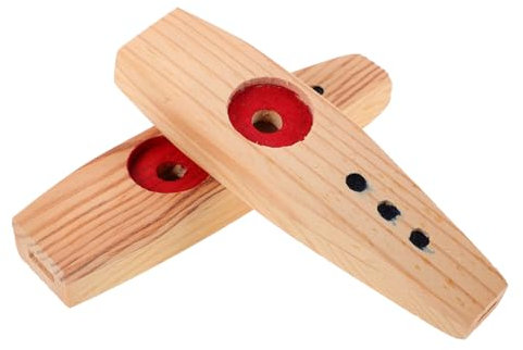 DRESSOOS 2stücke Holz Kazoo Instrument Für Erwachsene Und Anfänger Begleit Kazoo Für Gitarre Ukulele Tragbares Musikinstrument Für Praxis Und Performance