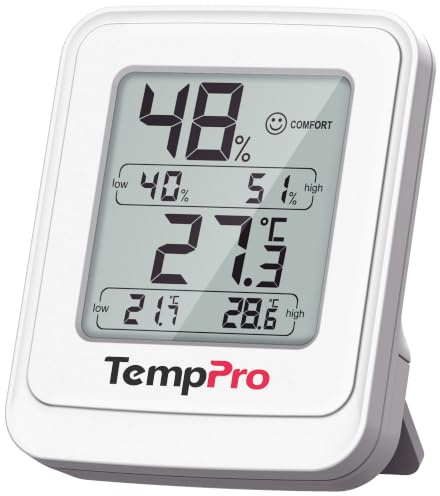 TempPro Thermo-hygromètre pour serre, thermomètre de jardin Max/Min