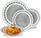 Avilia Platos – Juego de platos modernos de 18 piezas de porcelana con decoración Kalos Gris, servicio elegante para 6 personas
