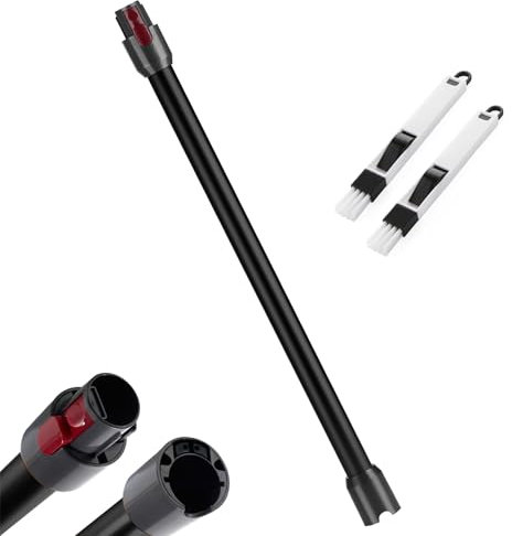 Tubo Telescopico per Dyson, Stelo Rigido Estensibile Compatibile per Dyson V7 V8 V10 V11 V15 Aspirapolvere, Tubo Prolunga Lunghezza 73 CM con Due Piccole Spazzole 2in1 (Nero)