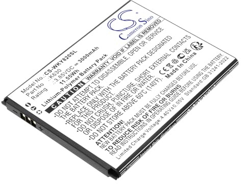TCTK Akku 3000mAh Kompatibel mit [Wiko] Y82 Ersetzt K630
