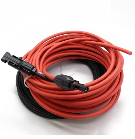 Kabel, Solarkabel PV-Draht mit Solaranschluss-Montagepackung, 2 Stück, mehrfarbig, mehrere Größen(4mm2 2M)