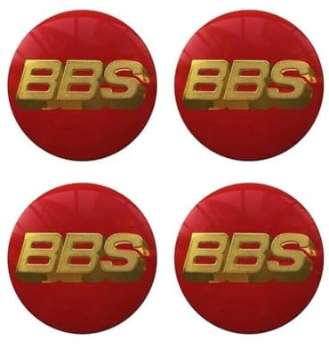 WENINETIES 4 Stück Radkappen Aufkleber für BBS 70mm, Reifen Felgendeckel Aufkleber Nabenkappen Abzeichen Sticker Autozubehör