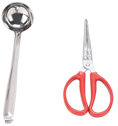 OPPWONG Kaminzange, Pelletschaufel-Set aus Gusseisen, Brennholzgreifer mit Hitzebeständiger Beschichtung, mit 30,5 Cm Zange und 28 Cm Schaufel, Ideal für Tischfeuerstellen, Kamine und Pelletgrills