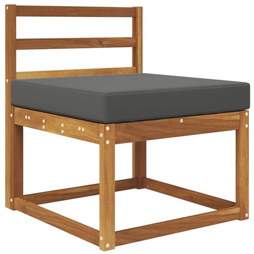 vidaXL Sofakissen für draußen Anthrazit 60 x 60 x 8 cm Polyester, Moderne Outdoor-Sofakissen, strapazierfähiger Schaum, farbecht, dekorativer Sitz für Dein Zuhause