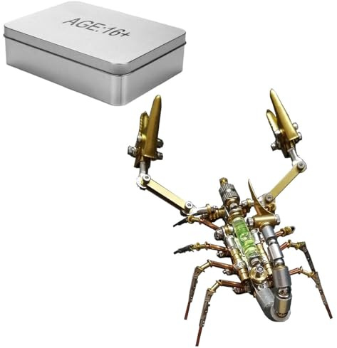 300+ Teile 3D DIY Mechanischer Punk Venom Skorpion Metall Modellbausatz, Edelstahl Insekten Puzzle Steampunk Deko Sammlerstück