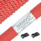 Namvo 550 Paracord Mil Spec Type III Cordon de Parachute à 7 brins Longueur Totale 100 Pieds / 30 mètres,Camouflage Rouge + Blanc