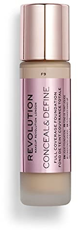 Makeup Revolution, Conceal & Define Grundierung, F9, 23ml