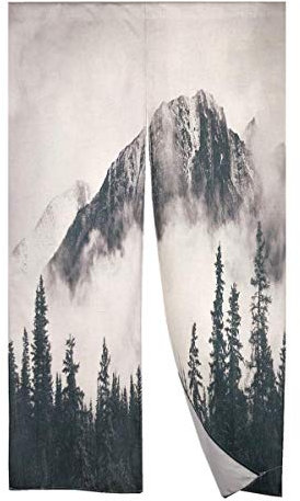 MYRU National Parks Japanischer Noren Vorhang Mountain Tür Vorhang Tapisserie (83 x 159 cm, Berg)