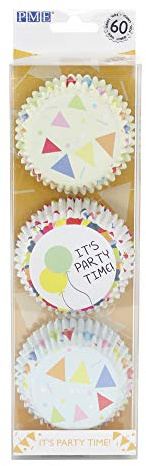 PME Party Foil Lined Cupcake Cases, Set/3, Pk/60