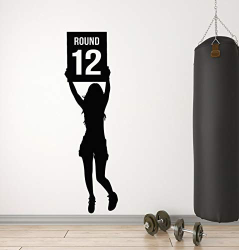 myrockshirt Wandtattoo Aufkleber Boxring Frauen-Karte Kampfsport MMA Sport für alle glatten Flächen UV&Waschanlagenfest Autoaufklebe