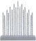 Mr Crimbo 17 Light Candle Bridge Modern Christmas Decoration Battery Op Silver