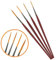 Essential Arts Lot de 4 pinceaux de peinture à poils fins pour artistes, tailles 0, 1, 2, 3