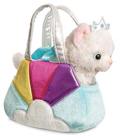 Aurora, 61364, Fancy Pal Rainbow Princess Katze,20cm, Plüschtier, Mehrfarbig