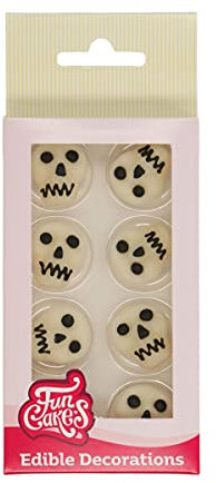FunCakes Sugar Paste Decorations Totenköpfe Set/8