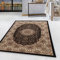 HomebyHome Vintage Teppich 120 x 170 cm Orientalischer Teppich Kurzflor - Orient Teppich Schwarz für Wohnzimmer, Esszimmer, Flur und Schlafzimmer - Klassicher Teppich mit Oeko-TEX