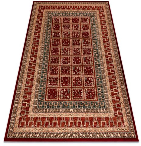 rugsx Wollteppich KASHQAI 4349 300 Orientalisch, Rahmen terrakotta/grün 80x160 cm