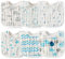 GROBRO7 6Pcs Linie Baby Snap Lätzchen Baumwolle Bibs Newborn Sabberlätzchen mit verstellbaren Druckknöpfen für Kleinkind Zahnen, weiche saugfähige Baby Geschenke, Maschine waschbar (0-36 Monate)