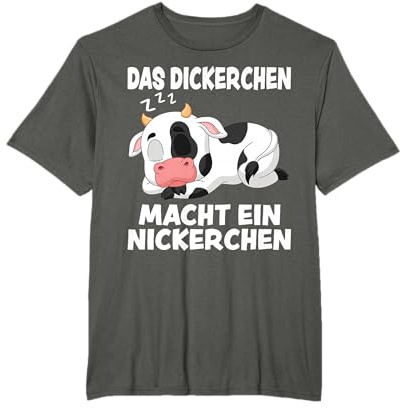 Lustiges offizielles Schlafshirt Kuh Pyjama Nachthemd T-Shirt