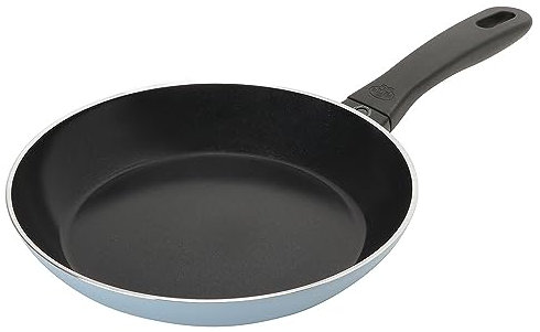 BALLARINI Caprera Poêle, 24 cm, Aluminium, Compatible induction, Revêtement antiadhésif en céramique, Fabriqué en Italie, Bleu