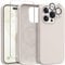 GONEZ for iPhone 15 Pro Max Case Silicone, Compatible with Magsafe, Camera Protector + Screen Protector, Soft Anti-Scratch Microfiber Lining, Liquid Silicone Shockproof Phone Cover, Stone