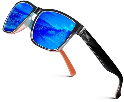 LINVO Polarisiert Sonnenbrille Herren Damen Verspiegelt UV400 Schutz CAT 3 | Leicht, Verdrehfreies Design, Autofahren, Angeln, Reisen, Laufen, Golfen
