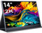 WIAONE Monitor da gioco portatile 2K, 14 pollici 3:2 QHD IPS, Dual USB C HDMI Laptop Screen Extender, display da gioco con 2 altoparlanti, monitor da viaggio per laptop PS4/5 PC Phone Xbox Switch