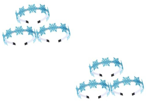 ABOOFAN 2 Sets Weihnachts-haarband- Superleichtes Schneeflocken-stirnband für Weihnachtsfeiern und Veranstaltungen 3 Stück