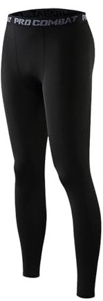 Aelmiyw Herren Leggings Herren,Sportleggings für Herren,Sport Leggings Herren,Tights Herren für Fitness Joggen Basketball (Polyester, L-Schwarz)