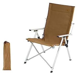ZZBFHH Tische und Stühle, Outdoor-Klappstuhl, verstellbare Rückenlehne, tragbar, Camping, Strand, passend für Sitz, Buchensessel, Mittagspause, klappbarer Schreibtisch, verstellbar (dunkler Kaffee)