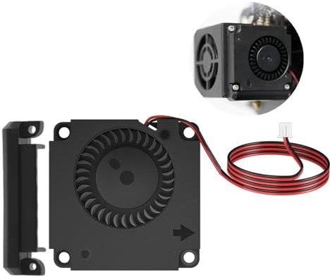 3D Printer Blower Fan DC 12V 24V 4010 Cooling Turbo Radial Fans Hydraulic Bearing, Air Duct Mmounting Bracket Optional (Color : Turbo Set, Size : 24V)
