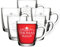 polar-effekt Lot de 6 tasses à thé en verre de 340 ml avec gravure personnalisée – Tasses à thé résistantes à la chaleur avec anse – Pour boissons chaudes et froides – Sans BPA
