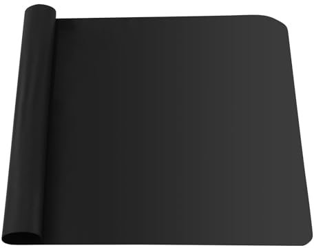 40×30cm Black Non-Stick Silicone Pastry Baking Mat, Table Placemats, Dough Rolling Kneading Mat, Fondant Icing Mat, Art Craft Mat for Epoxy Resin, Heat Resistant Countertop Protector