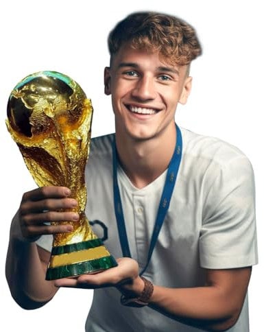 CHTRANS 2022 World Cup Replica Resin Soccer Collectibles Sports Fan Trophy Gold Bedroom Office Desktop Decor (5.1IN)