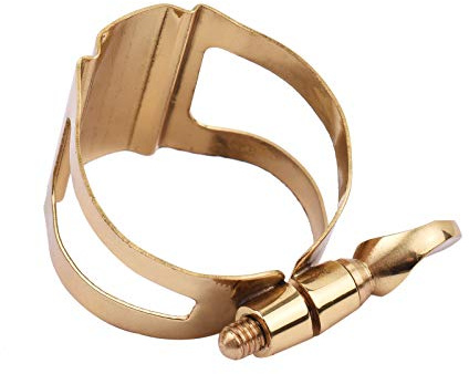 Funien Ligadura de saxofón con Ajuste de un Solo Tornillo Ligadura compacta y Duradera para saxofón Alto