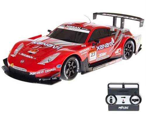 RC ferngesteuertes Auto im offiziell lizenziertem Design, Kompatibel mit Nissan Fairlady Z Super GT500, Modell-Maßstab 1:24, Lizenz-Fahrzeug mit LED-Beleuchtung, Spielzeug für Kinder und Erwachsene