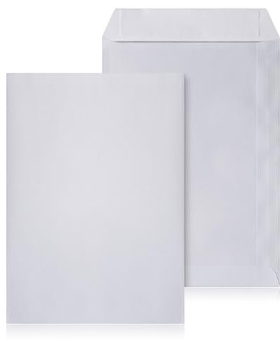 LOGIC PACK Briefumschläge DIN C5 ohne Fenster Selbstklebend - Kuvert C5 Umschläge Weiß - Briefumschlag 162 x 229 mm - Briefkuvert ohne Fenster Versandtaschen C5 - Große Briefhüllen (25 Stück)