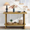AAZZKANG Wood Console Table with Storage,Behind Couch Sofa Tables with Shelves Vintage Long Entryway Desk for Living Room Bedroom Hallway Office