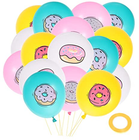 MAGICLULU Einzigartige Donut-party-luftballons 32 Stück Latex-luftballons Cartoon-geburtstagsdekorationen Luft- Oder Heliumfüllung